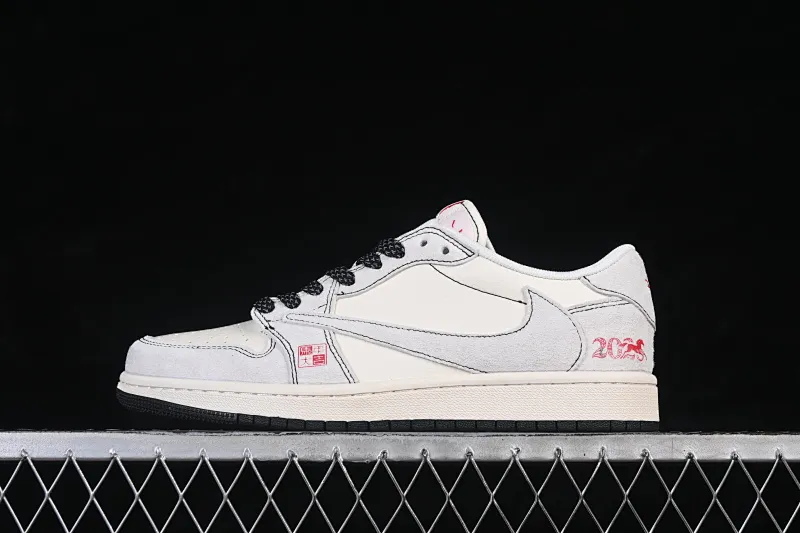 All categories Air Jordan Jordan series basketball shoes Air Jordan 1 Low High-end customized low-top sneakers Air Jordan 1 Low AJ1 Joe 1 Year of the Horse limited edition White Dragon Outing in Spring High-end customized low-top retro basketball shoes DX5688-002